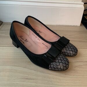 Ferca 81 Ballet flats leather suede black made in Italy